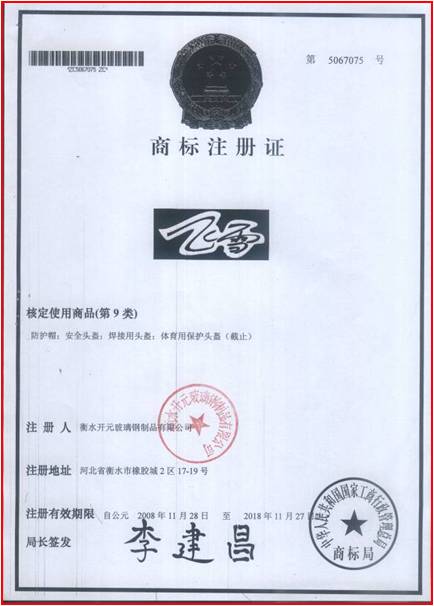 飞雪商标注册证